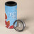 Bula Fiji Day 4 in 1 Can Cooler Tumbler Tagimaucia on Masi Pattern - Turquoise