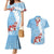 Bula Fiji Day Couples Matching Mermaid Dress and Hawaiian Shirt Tagimaucia on Masi Pattern - Turquoise