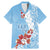 Bula Fiji Day Family Matching Mermaid Dress and Hawaiian Shirt Tagimaucia on Masi Pattern - Turquoise