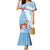 Bula Fiji Day Family Matching Mermaid Dress and Hawaiian Shirt Tagimaucia on Masi Pattern - Turquoise