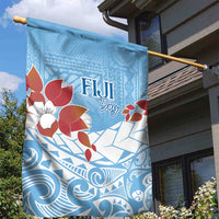 Bula Fiji Day Garden Flag Tagimaucia on Masi Pattern - Turquoise LT7 - Polynesian Pride