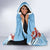 Bula Fiji Day Hooded Blanket Tagimaucia on Masi Pattern - Turquoise