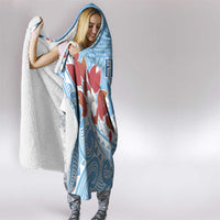 Bula Fiji Day Hooded Blanket Tagimaucia on Masi Pattern - Turquoise LT7 - Polynesian Pride