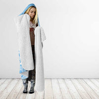 Bula Fiji Day Hooded Blanket Tagimaucia on Masi Pattern - Turquoise LT7 - Polynesian Pride