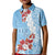 Bula Fiji Day Kid Polo Shirt Tagimaucia on Masi Pattern - Turquoise