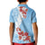 Bula Fiji Day Kid Polo Shirt Tagimaucia on Masi Pattern - Turquoise