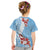 Bula Fiji Day Kid T Shirt Tagimaucia on Masi Pattern - Turquoise