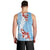 Bula Fiji Day Men Tank Top Tagimaucia on Masi Pattern - Turquoise