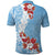 Bula Fiji Day Polo Shirt Tagimaucia on Masi Pattern - Turquoise