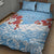 Bula Fiji Day Quilt Bed Set Tagimaucia on Masi Pattern - Turquoise