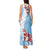 Bula Fiji Day Tank Maxi Dress Tagimaucia on Masi Pattern - Turquoise