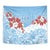 Bula Fiji Day Tapestry Tagimaucia on Masi Pattern - Turquoise