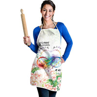 Fight Cancer In All Colors Apron Plumeria Mix Tapa Pattern