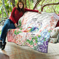 Fight Cancer In All Colors Quilt Plumeria Mix Tapa Pattern