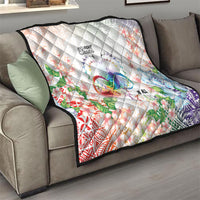 Fight Cancer In All Colors Quilt Plumeria Mix Tapa Pattern