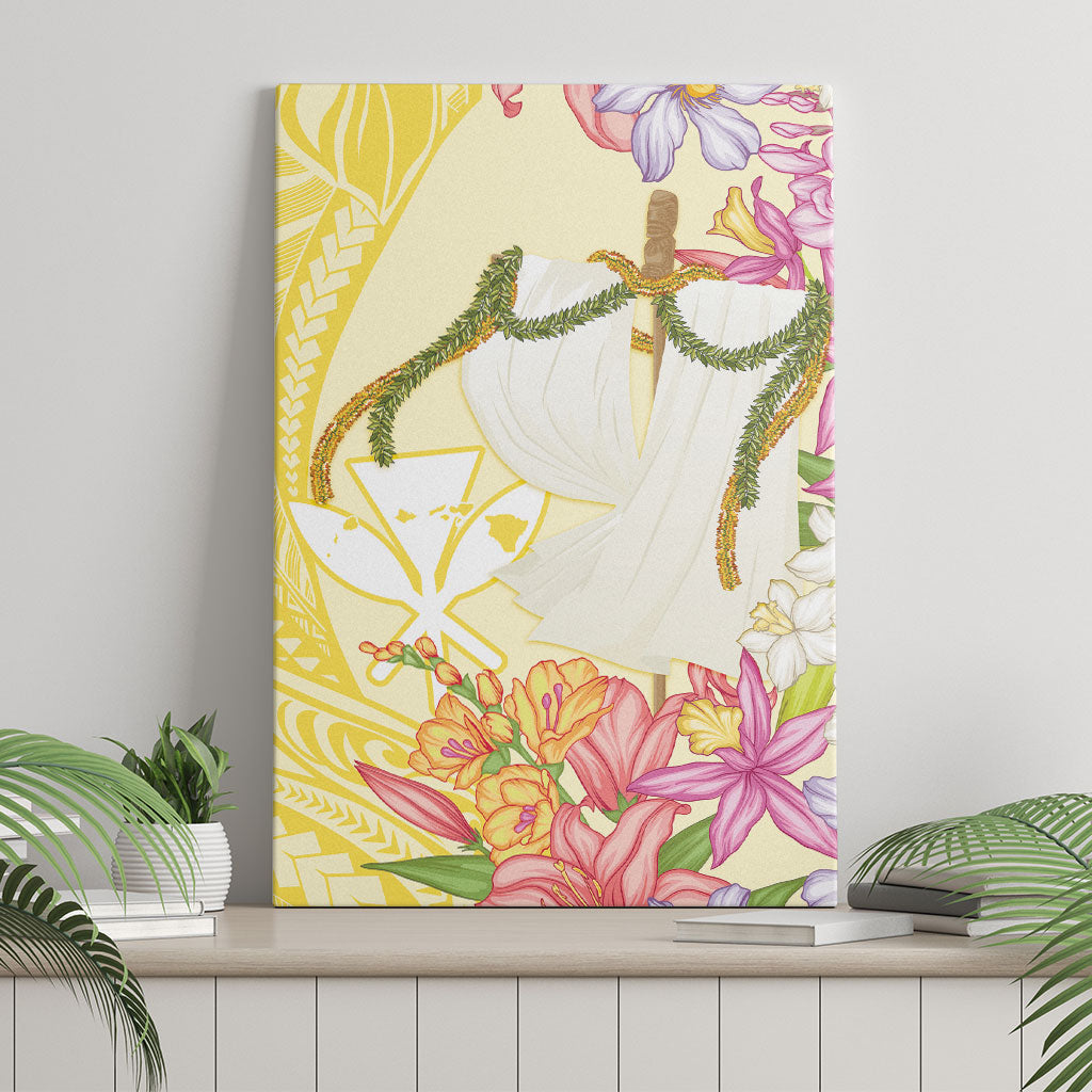 Aloha Hawaii Kanaka Makahiki Canvas Wall Art Akua Loa - Festive Golden Sand LT7 - Polynesian Pride
