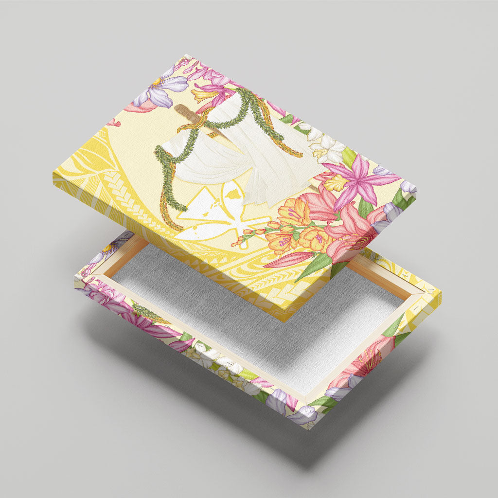 Aloha Hawaii Kanaka Makahiki Canvas Wall Art Akua Loa - Festive Golden Sand LT7 - Polynesian Pride