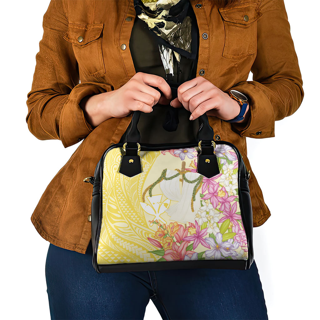Aloha Hawaii Kanaka Makahiki Shoulder Handbag Akua Loa - Festive Golden Sand LT7 - Polynesian Pride