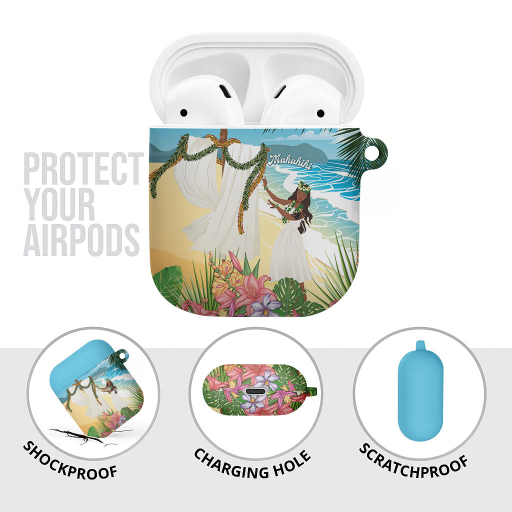 Aloha Hawaii Makahiki Hula Dance AirPods Case Beach Scenery LT7 - Polynesian Pride