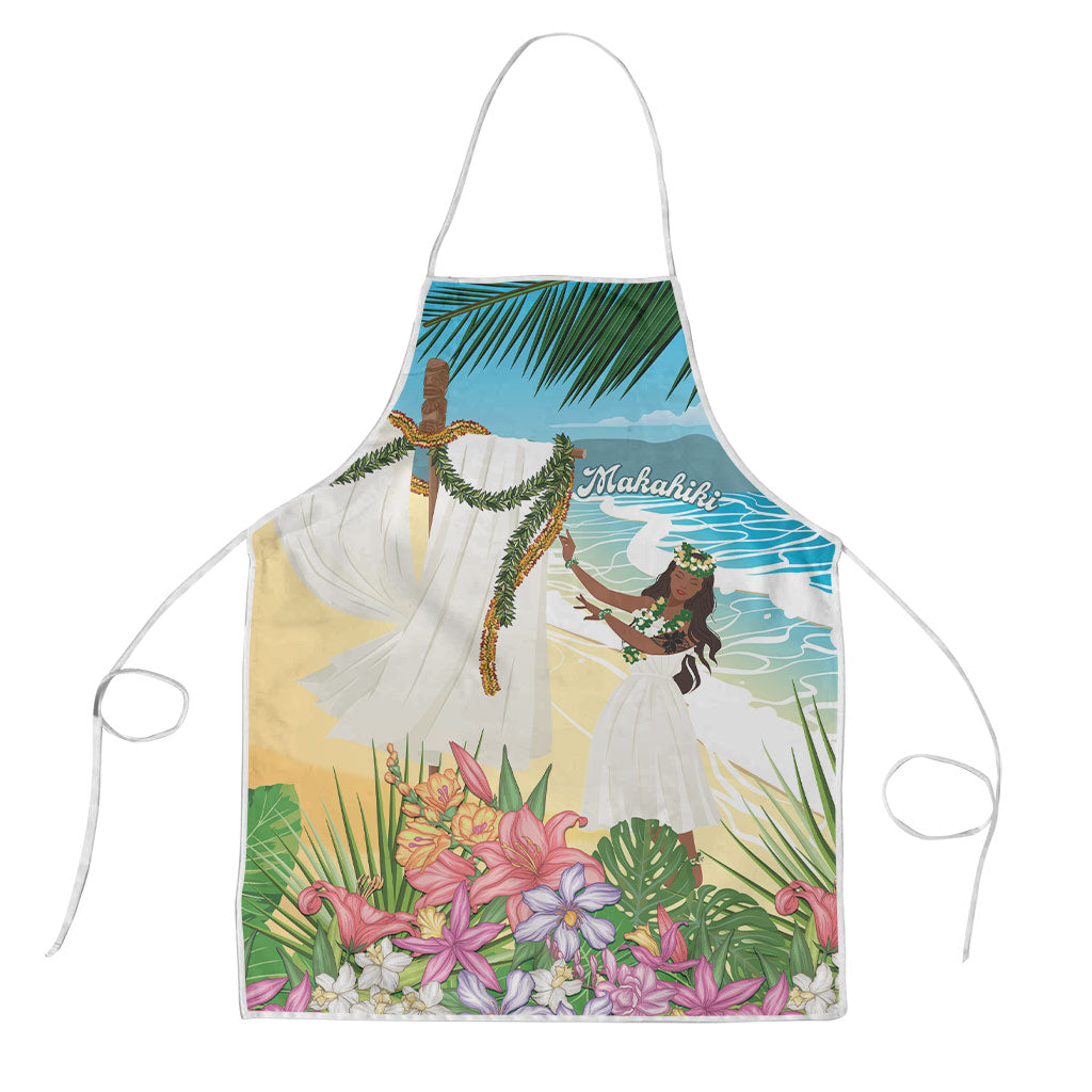 Aloha Hawaii Makahiki Hula Dance Apron Beach Scenery
