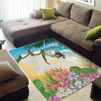 Aloha Hawaii Makahiki Hula Dance Area Rug Beach Scenery LT7 - Polynesian Pride