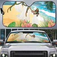 Aloha Hawaii Makahiki Hula Dance Auto Sun Shade Beach Scenery LT7 Multicolor - Polynesian Pride