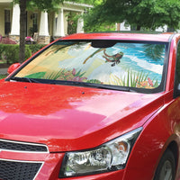 Aloha Hawaii Makahiki Hula Dance Auto Sun Shade Beach Scenery LT7 - Polynesian Pride
