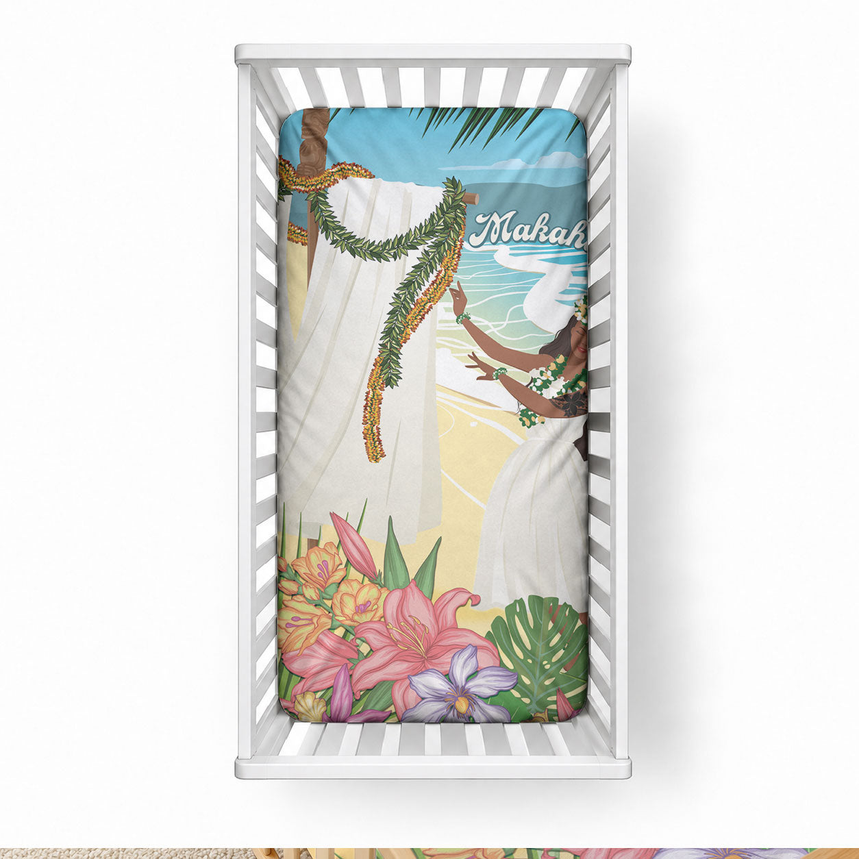Aloha Hawaii Makahiki Hula Dance Baby Bed Cover Beach Scenery LT7 28 × 52 in Multicolor - Polynesian Pride