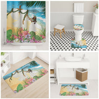 Aloha Hawaii Makahiki Hula Dance Bathroom Set Beach Scenery LT7 - Polynesian Pride