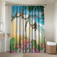 Aloha Hawaii Makahiki Hula Dance Bathroom Set Beach Scenery LT7 Shower Curtain Only Multicolor - Polynesian Pride