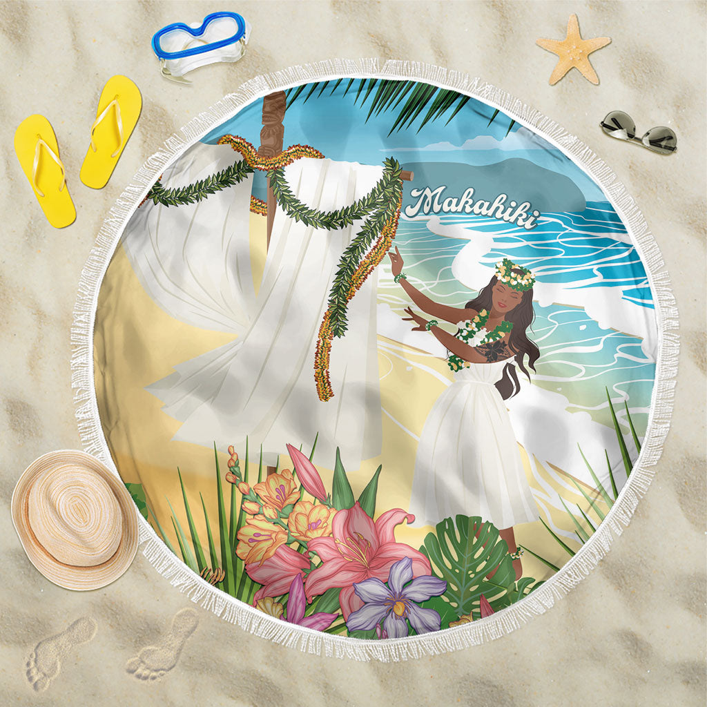 Aloha Hawaii Makahiki Hula Dance Beach Blanket Beach Scenery LT7 One Size 150cm Multicolor - Polynesian Pride