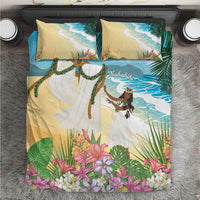 Aloha Hawaii Makahiki Hula Dance Bedding Set Beach Scenery