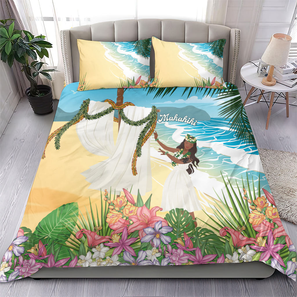 Aloha Hawaii Makahiki Hula Dance Bedding Set Beach Scenery