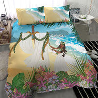Aloha Hawaii Makahiki Hula Dance Bedding Set Beach Scenery