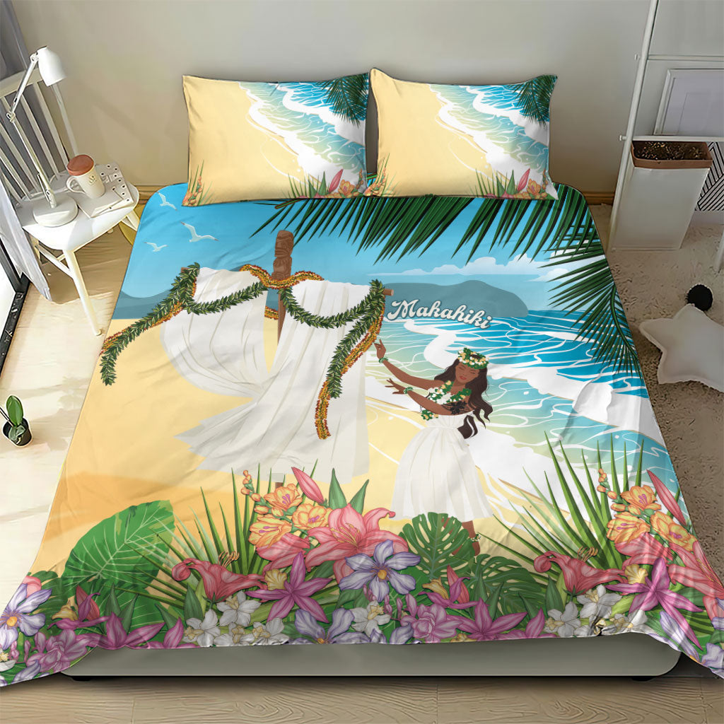 Aloha Hawaii Makahiki Hula Dance Bedding Set Beach Scenery