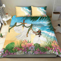 Aloha Hawaii Makahiki Hula Dance Bedding Set Beach Scenery
