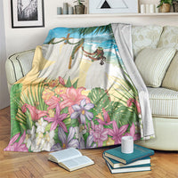 Aloha Hawaii Makahiki Hula Dance Blanket Beach Scenery