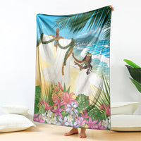 Aloha Hawaii Makahiki Hula Dance Blanket Beach Scenery
