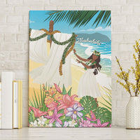 Aloha Hawaii Makahiki Hula Dance Canvas Wall Art Beach Scenery