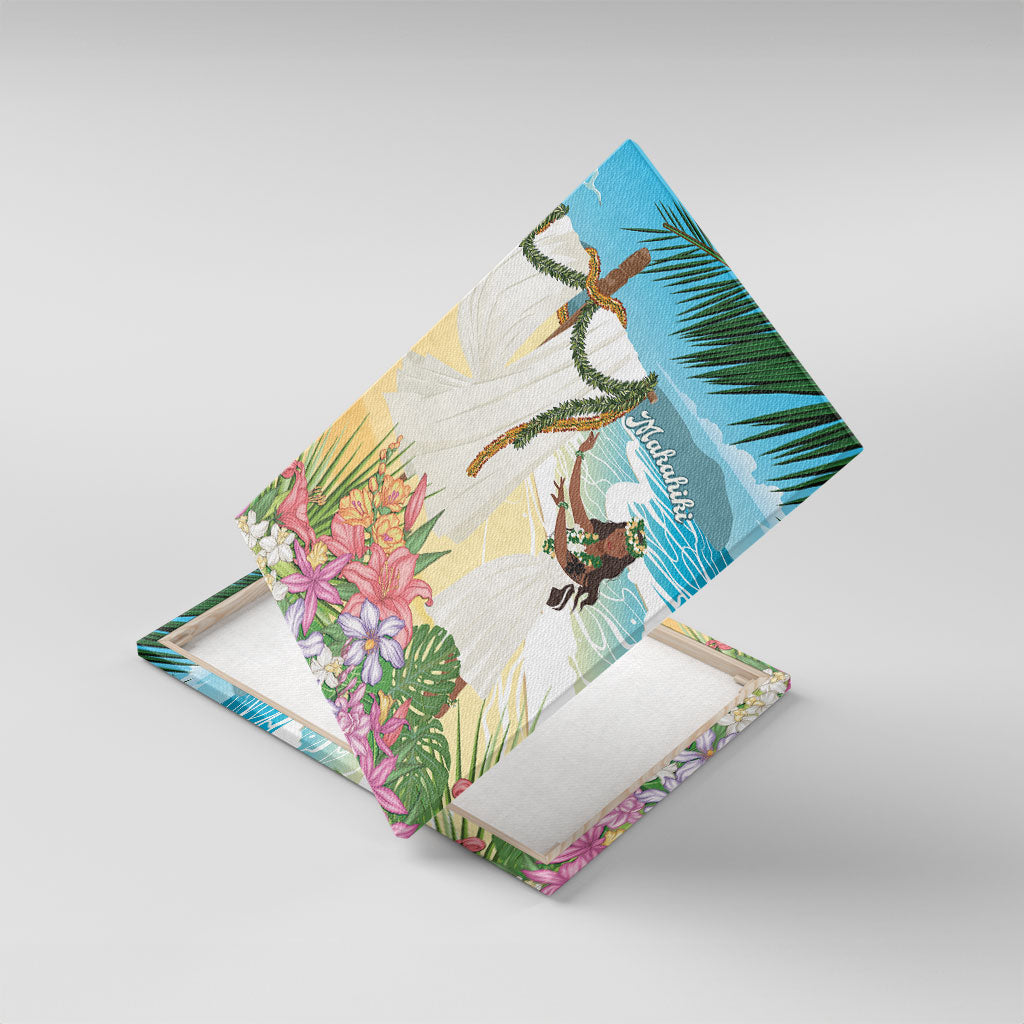 Aloha Hawaii Makahiki Hula Dance Canvas Wall Art Beach Scenery