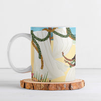 Aloha Hawaii Makahiki Hula Dance Ceramic Mug Beach Scenery