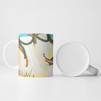 Aloha Hawaii Makahiki Hula Dance Ceramic Mug Beach Scenery