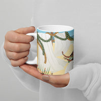 Aloha Hawaii Makahiki Hula Dance Ceramic Mug Beach Scenery