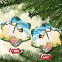 Aloha Hawaii Makahiki Hula Dance Ceramic Ornament Beach Scenery LT7 Snow Flake Multicolor - Polynesian Pride