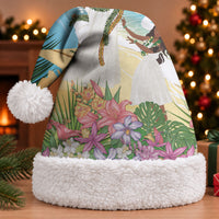 Aloha Hawaii Makahiki Hula Dance Christmas Santa Hat Beach Scenery