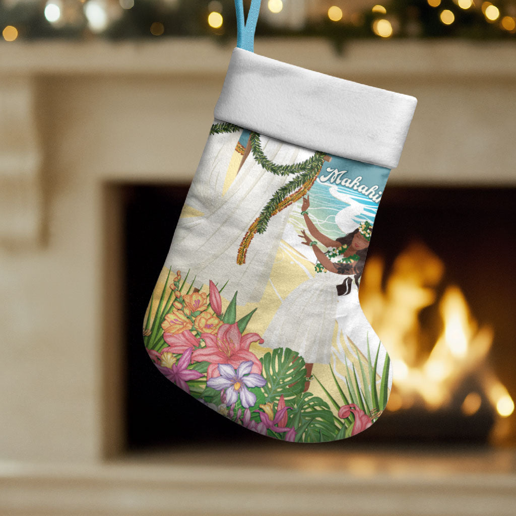 Aloha Hawaii Makahiki Hula Dance Christmas Stocking Beach Scenery LT7 Set of 2 Multicolor - Polynesian Pride