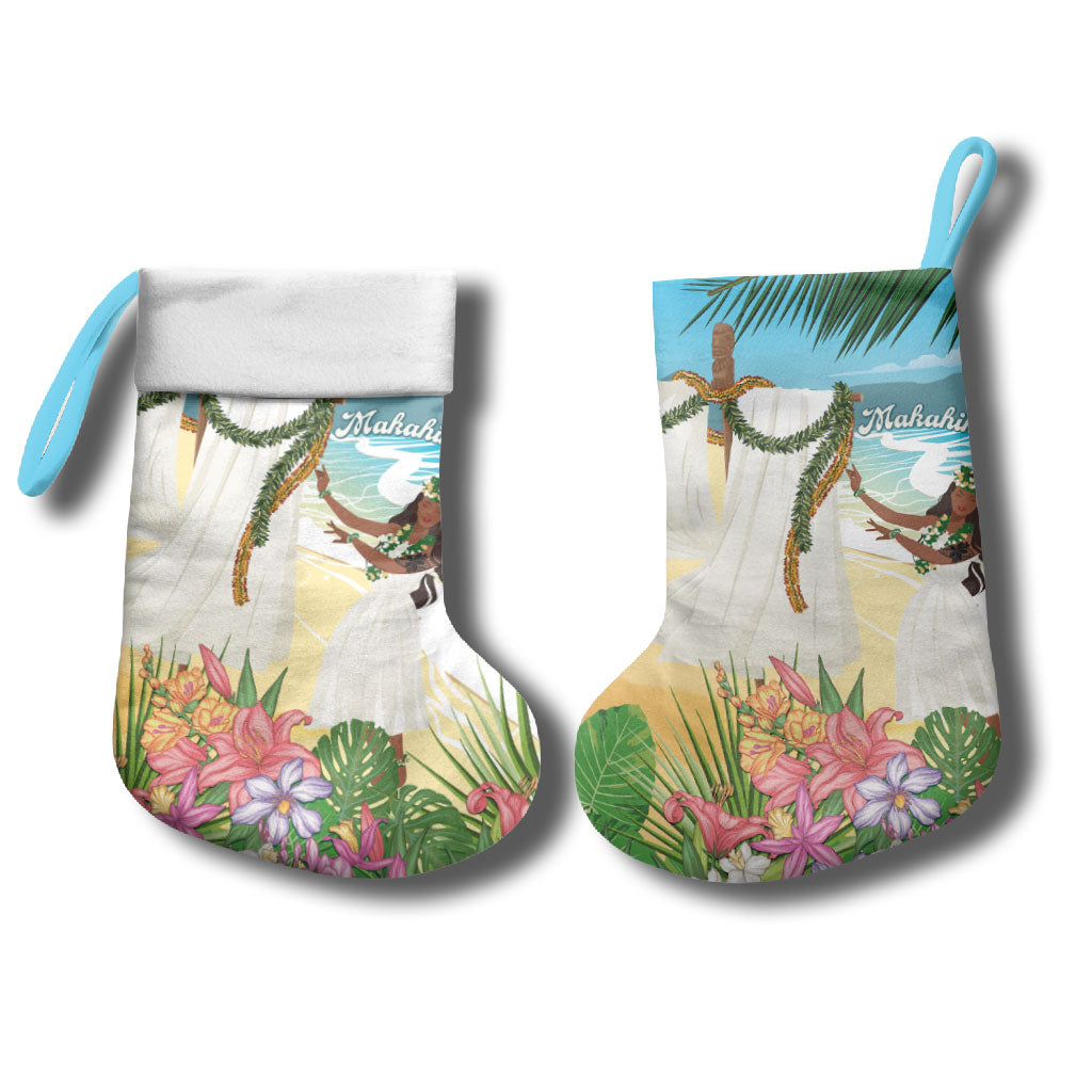 Aloha Hawaii Makahiki Hula Dance Christmas Stocking Beach Scenery LT7 - Polynesian Pride