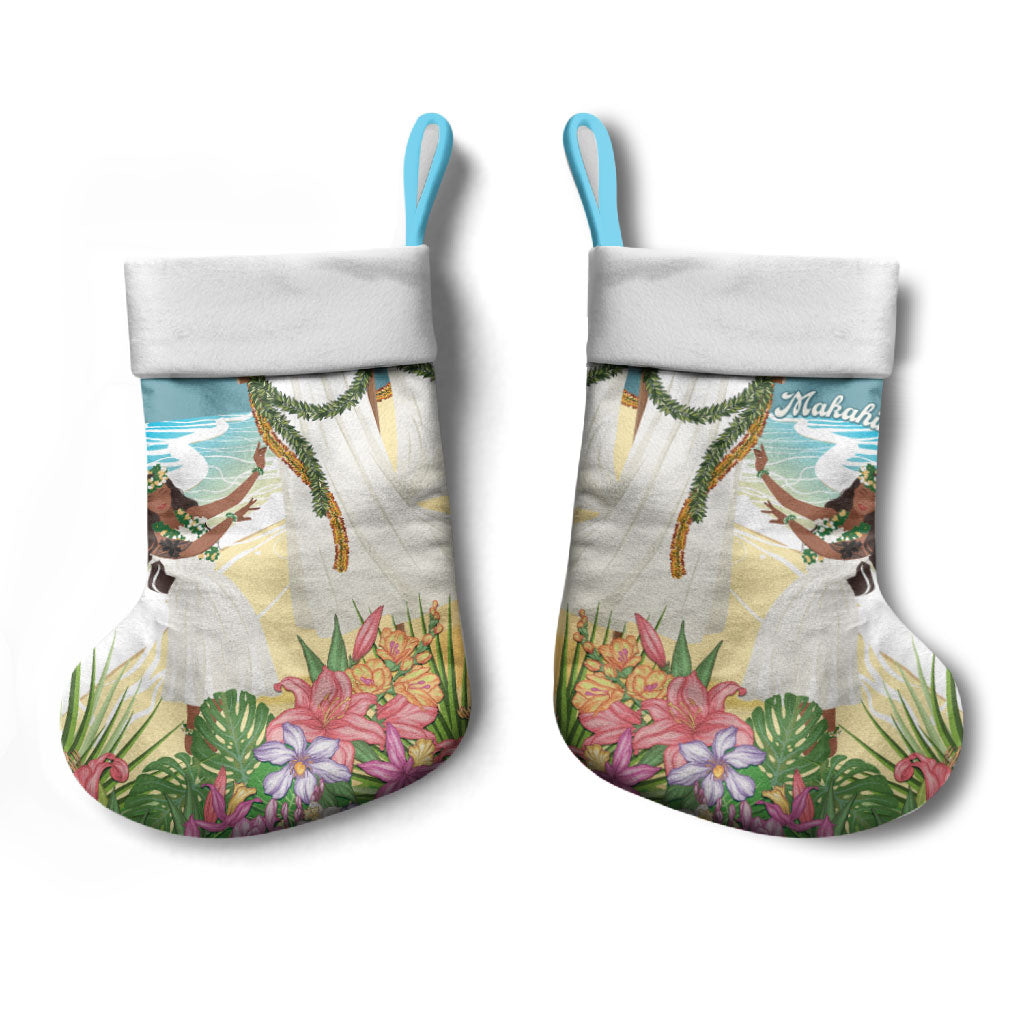 Aloha Hawaii Makahiki Hula Dance Christmas Stocking Beach Scenery LT7 - Polynesian Pride