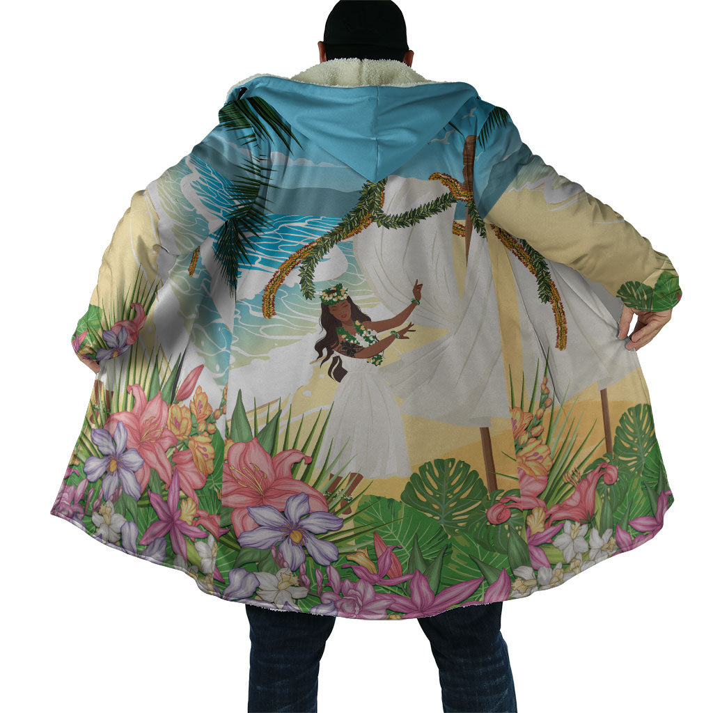 Aloha Hawaii Makahiki Hula Dance Cloak Beach Scenery LT7 - Polynesian Pride