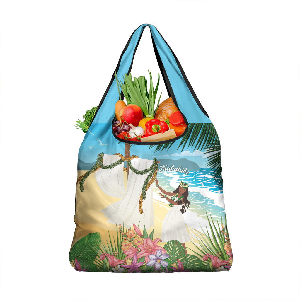 Aloha Hawaii Makahiki Hula Dance Grocery Bag Beach Scenery LT7 1-pack One Size Multicolor - Polynesian Pride